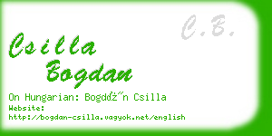 csilla bogdan business card